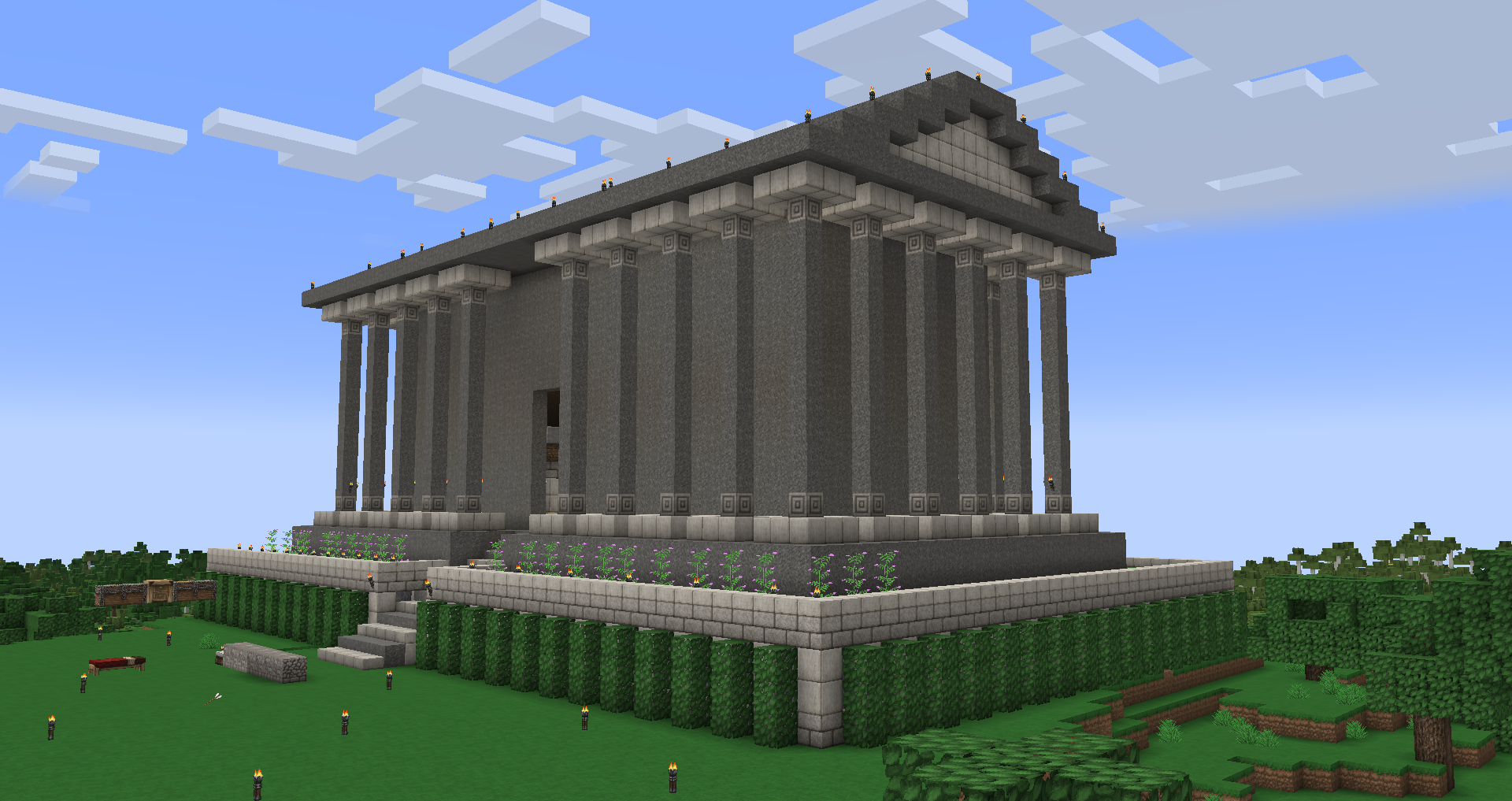 The newly constructed parthenon