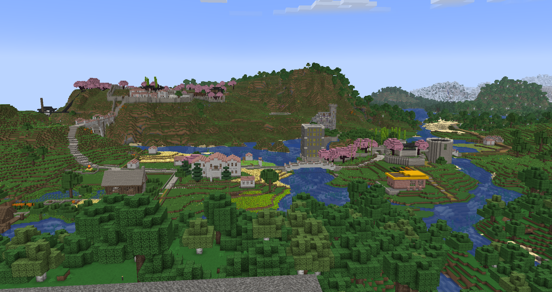 Overhead view of the city from the parthenon